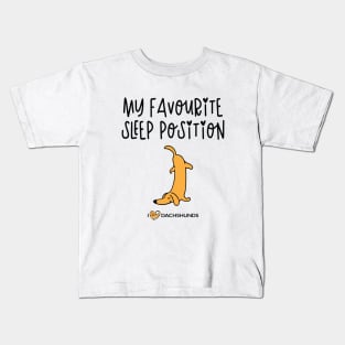A Dachshund's Favourite Sleep Position Kids T-Shirt